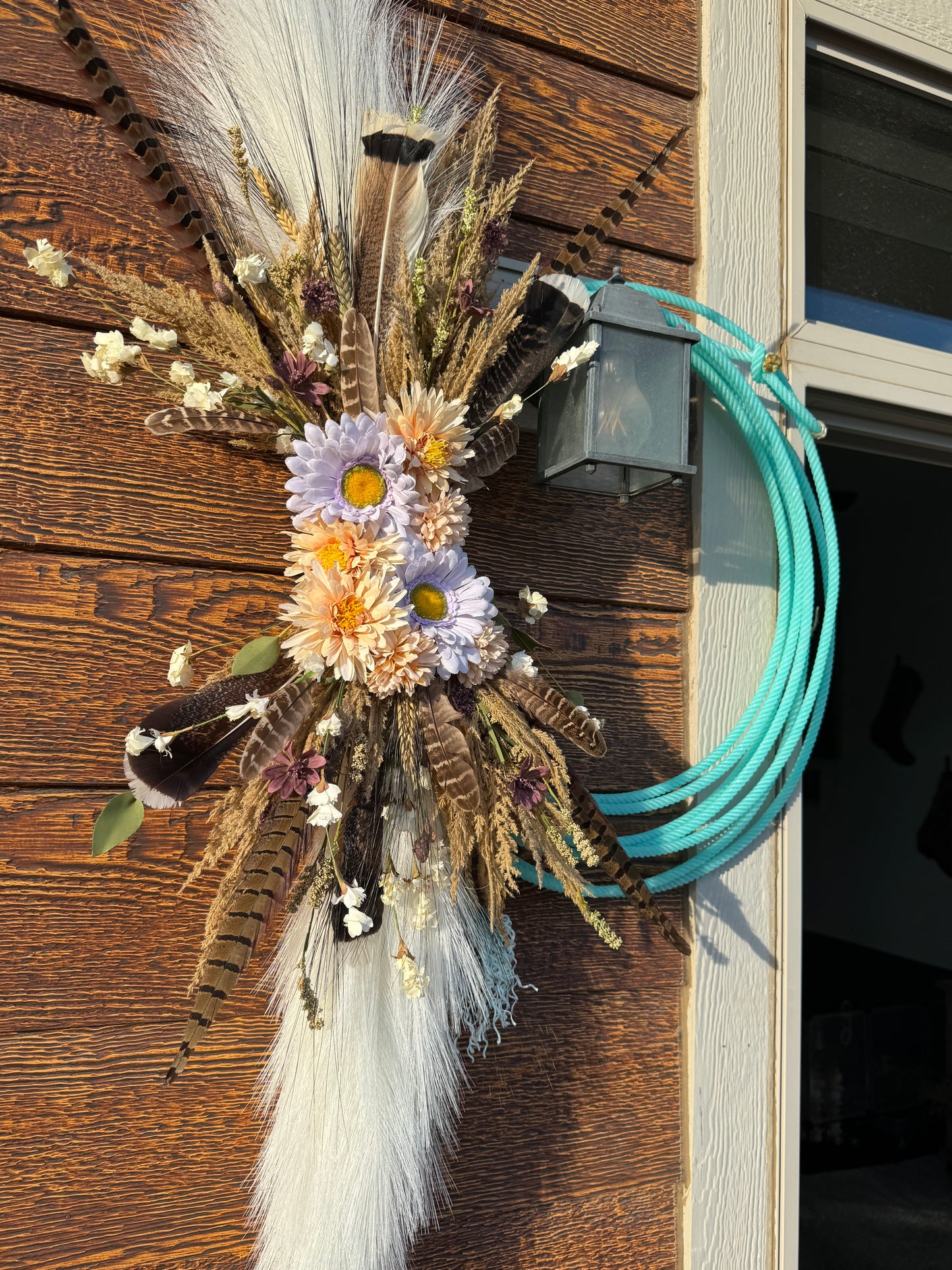 Rustic cowboy wreath