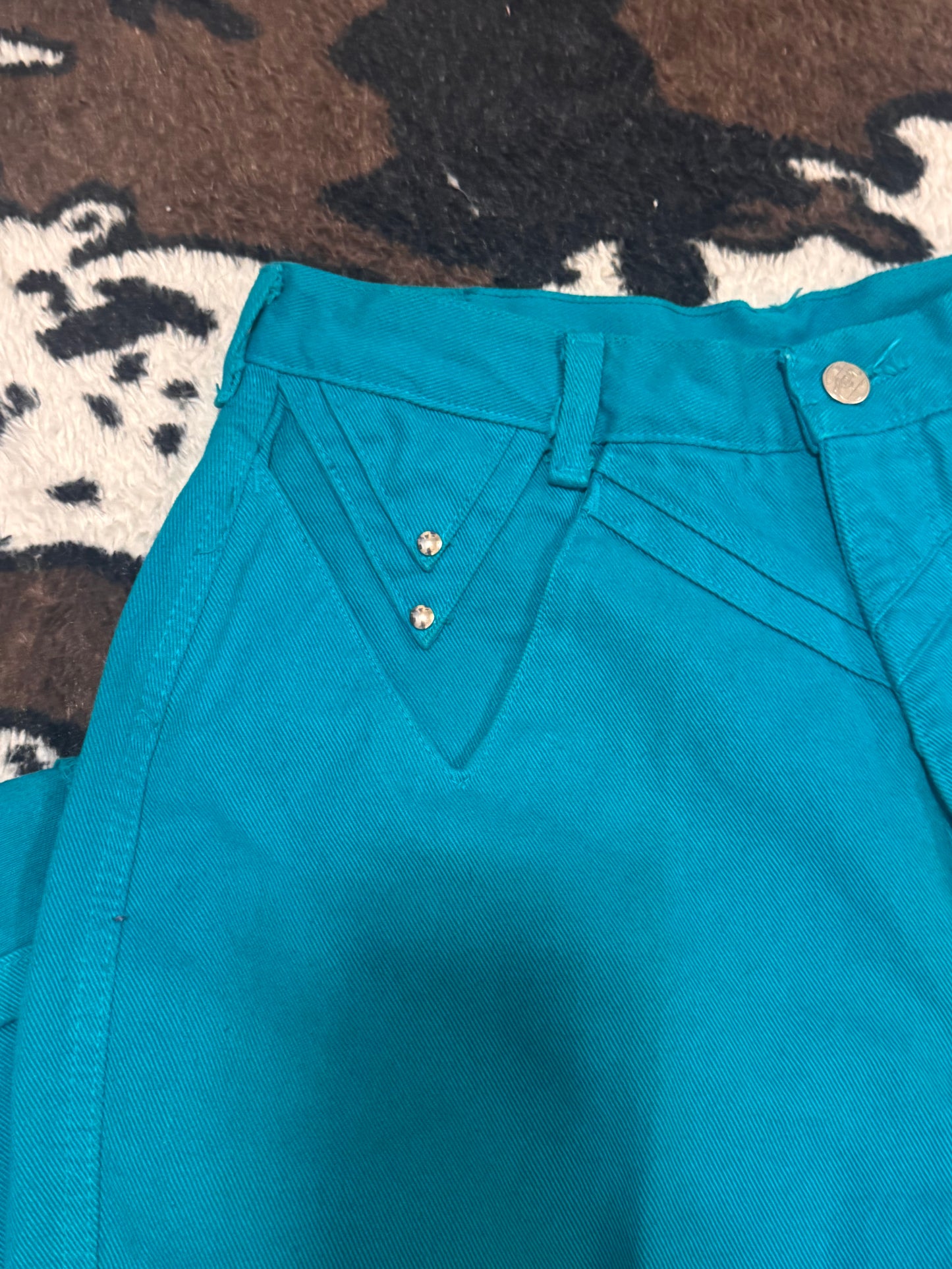 Teal roper jeans vintage