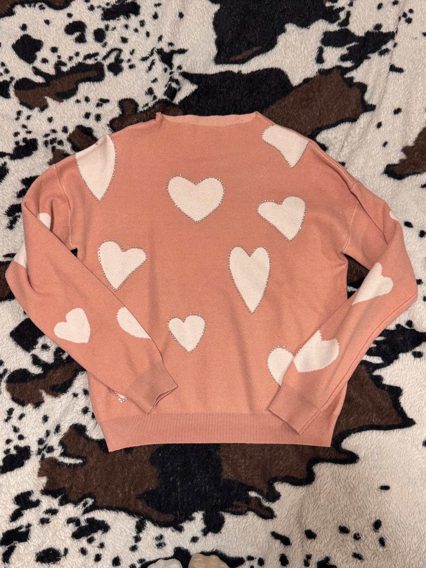 Heart glitter sweater