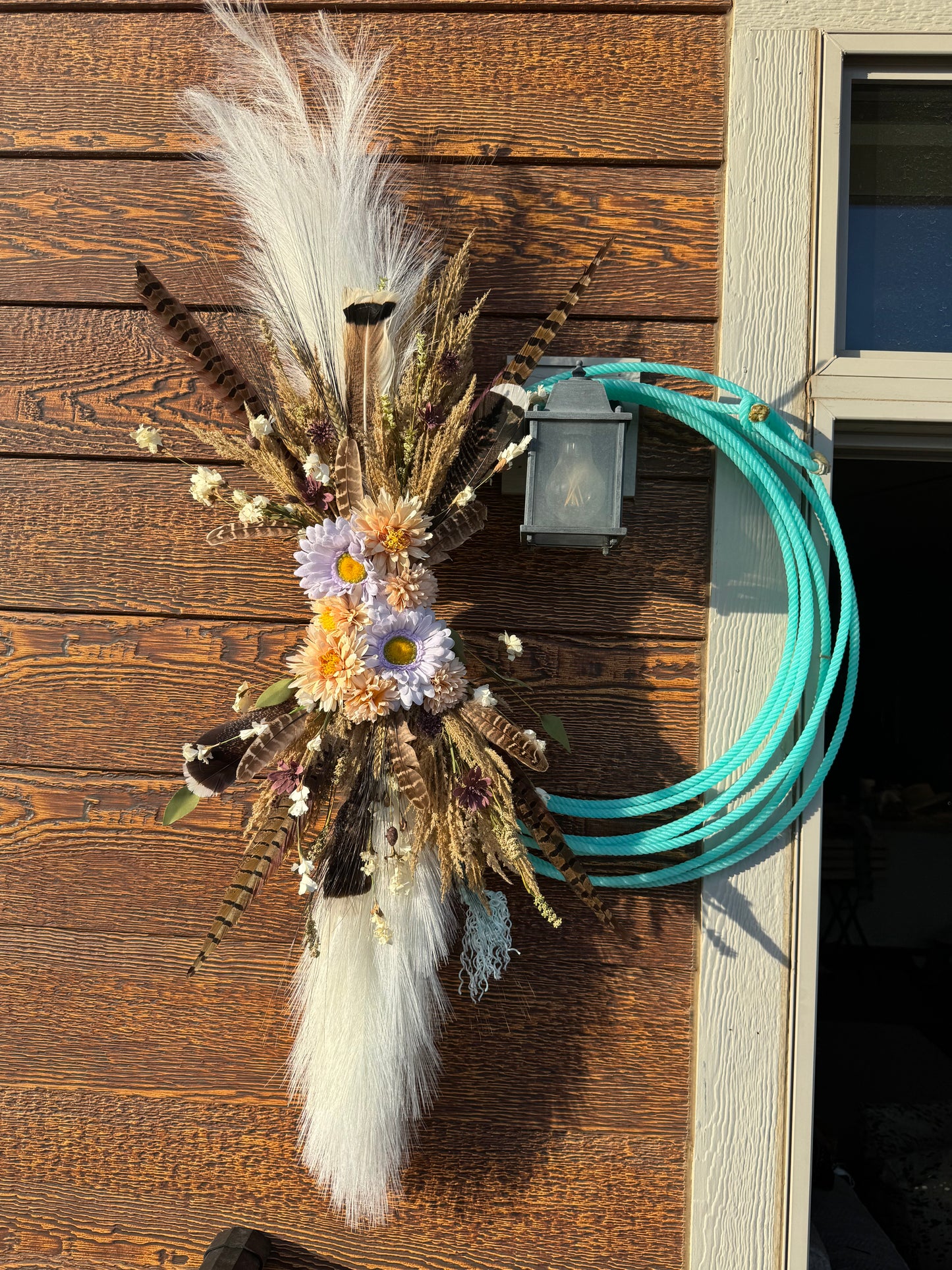 Rustic cowboy wreath