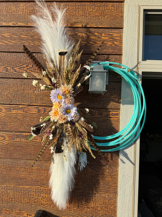 Rustic cowboy wreath