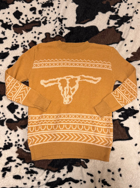 Cow skull sweater