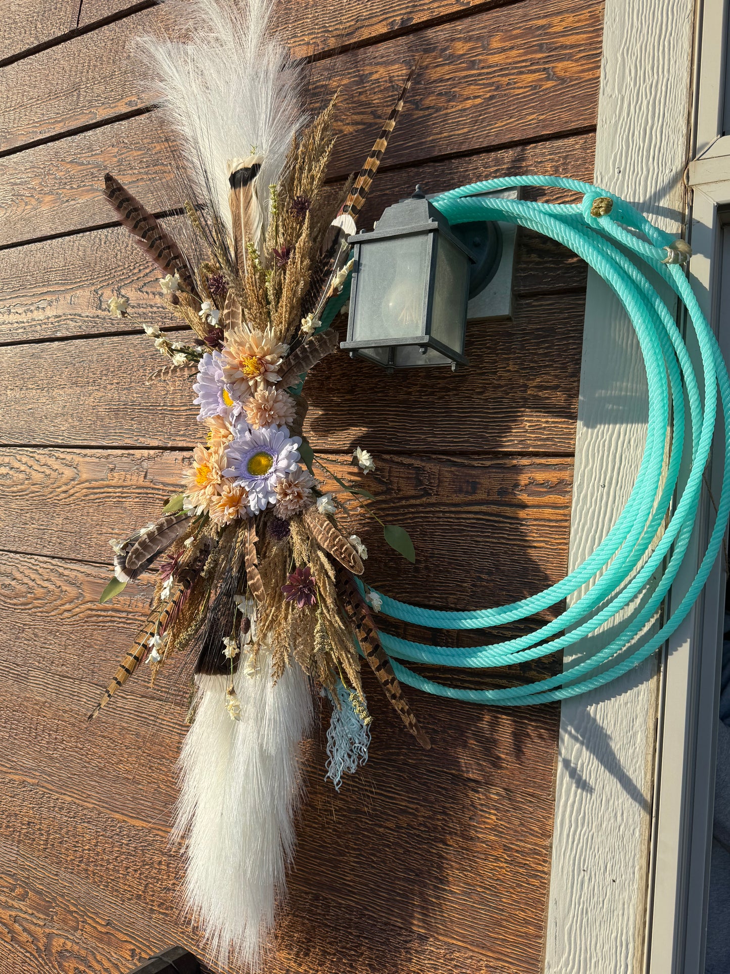 Rustic cowboy wreath