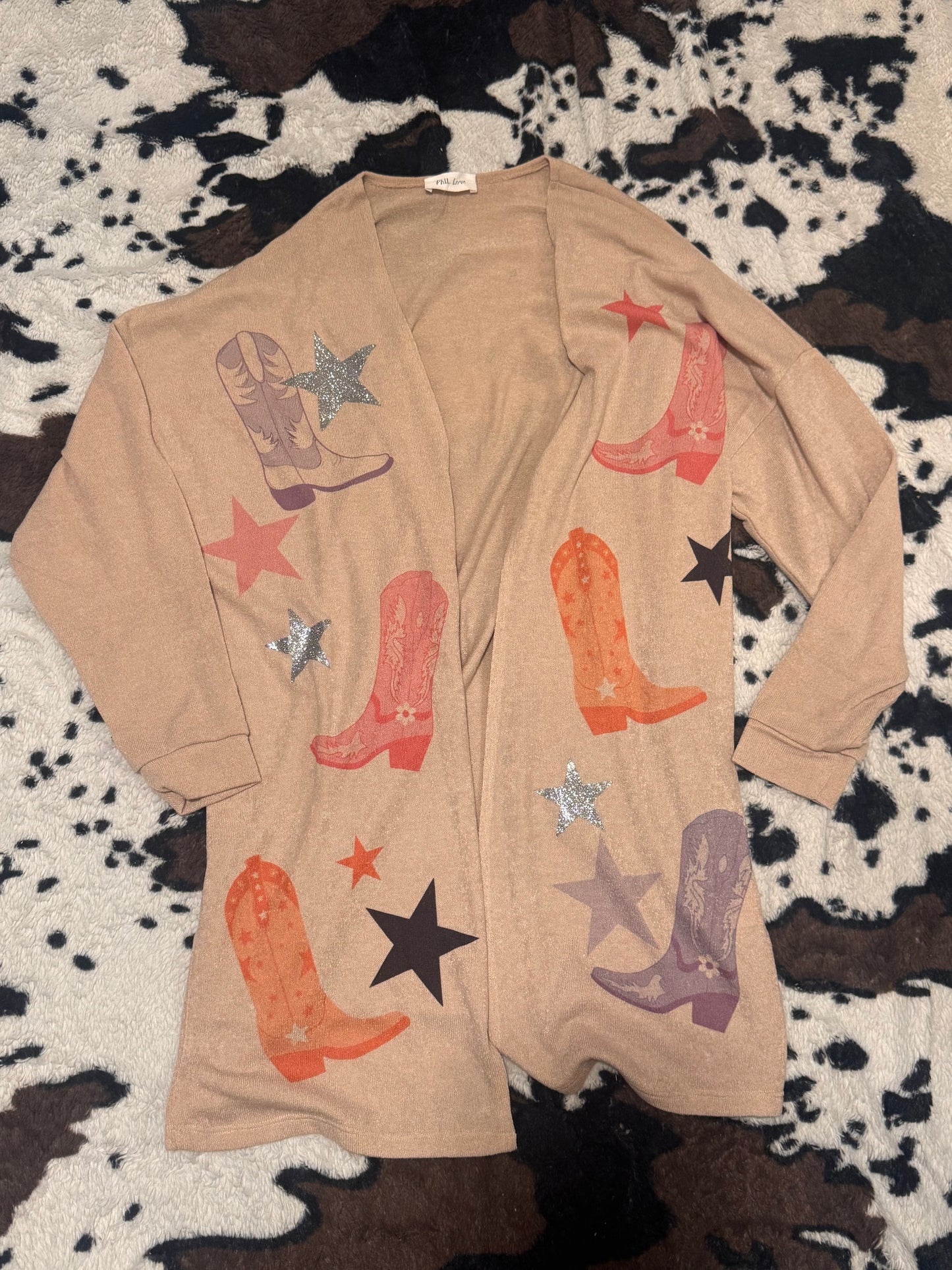 Boots and stars cardigan