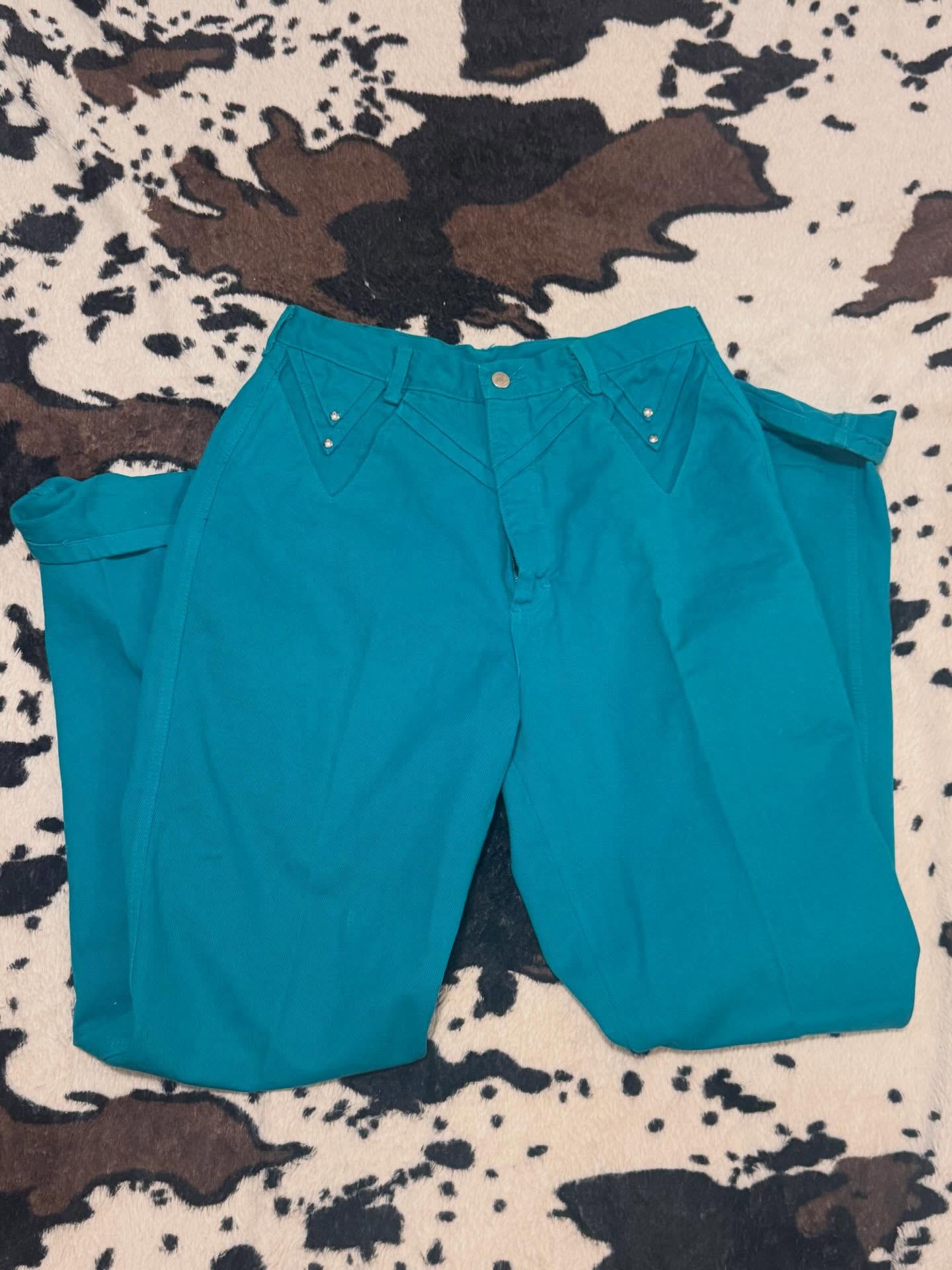 Teal roper jeans vintage